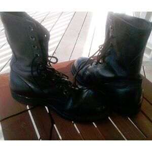 Biltrite Black Leather Steel Toe Combat Boots 9